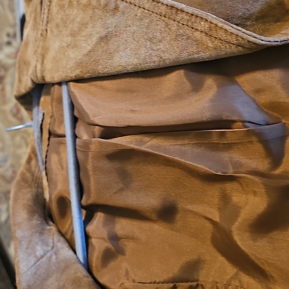 Womens Tan Suede Jacket Macys New M Unworn - Picture 6 of 6